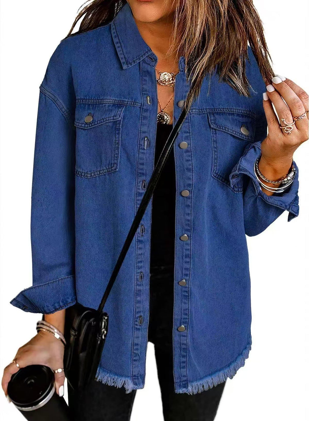 Lea – Lässige Denim Hemdjacke Damen