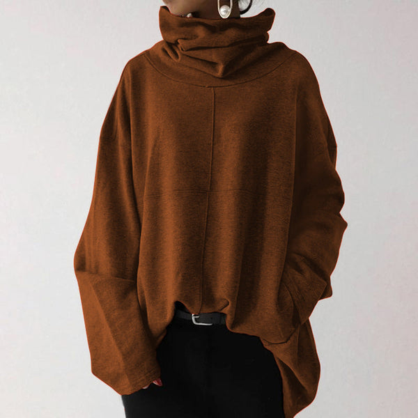 Maribel - Oversize-Sweatshirt mit hohem Kragen für Damen