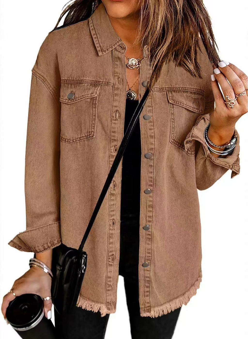 Lea – Lässige Denim Hemdjacke Damen