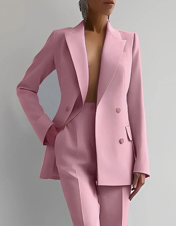 Elena – Eleganter Zweiteiliger Anzug Mit Blazer Und Schmaler Hose
