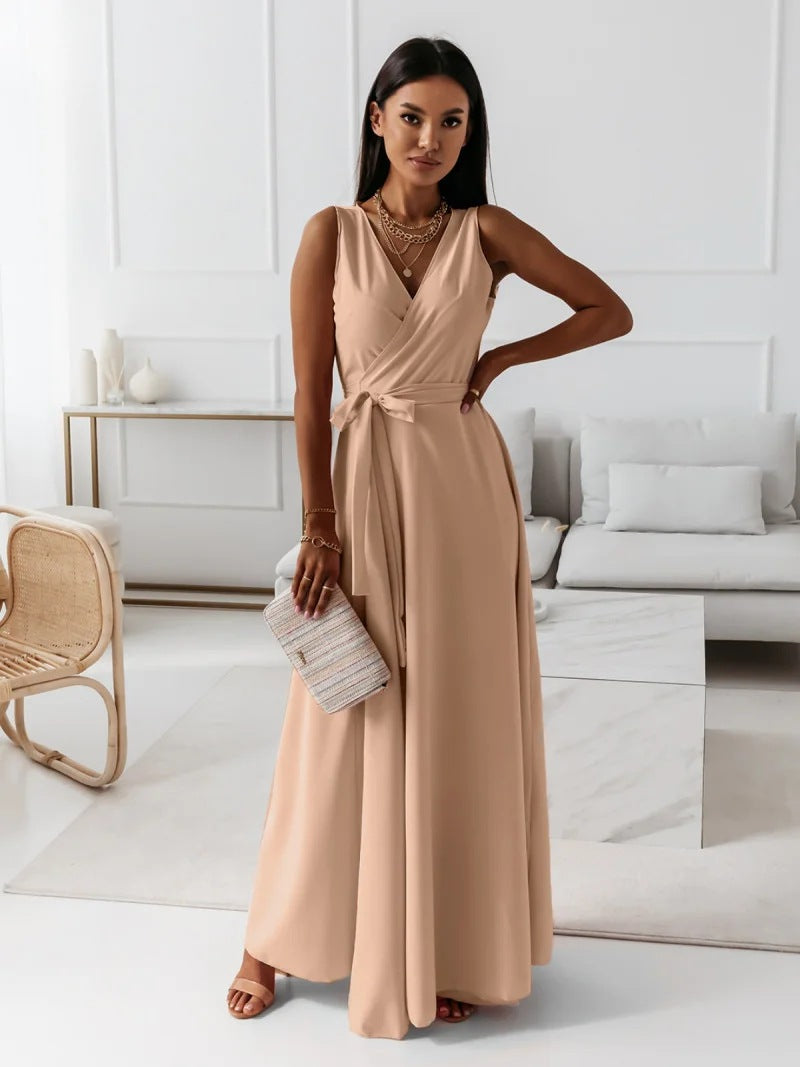 Karolina – Elegantes Wickel-Maxikleid im modernen Premium-Look für Damen