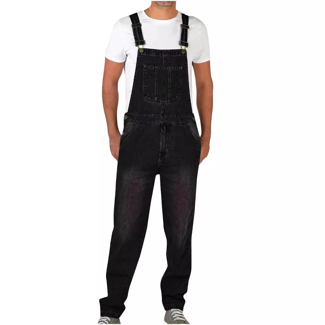 Jonas – Klassische Denim-Latzhose für Herren mit robustem Workwear-Design