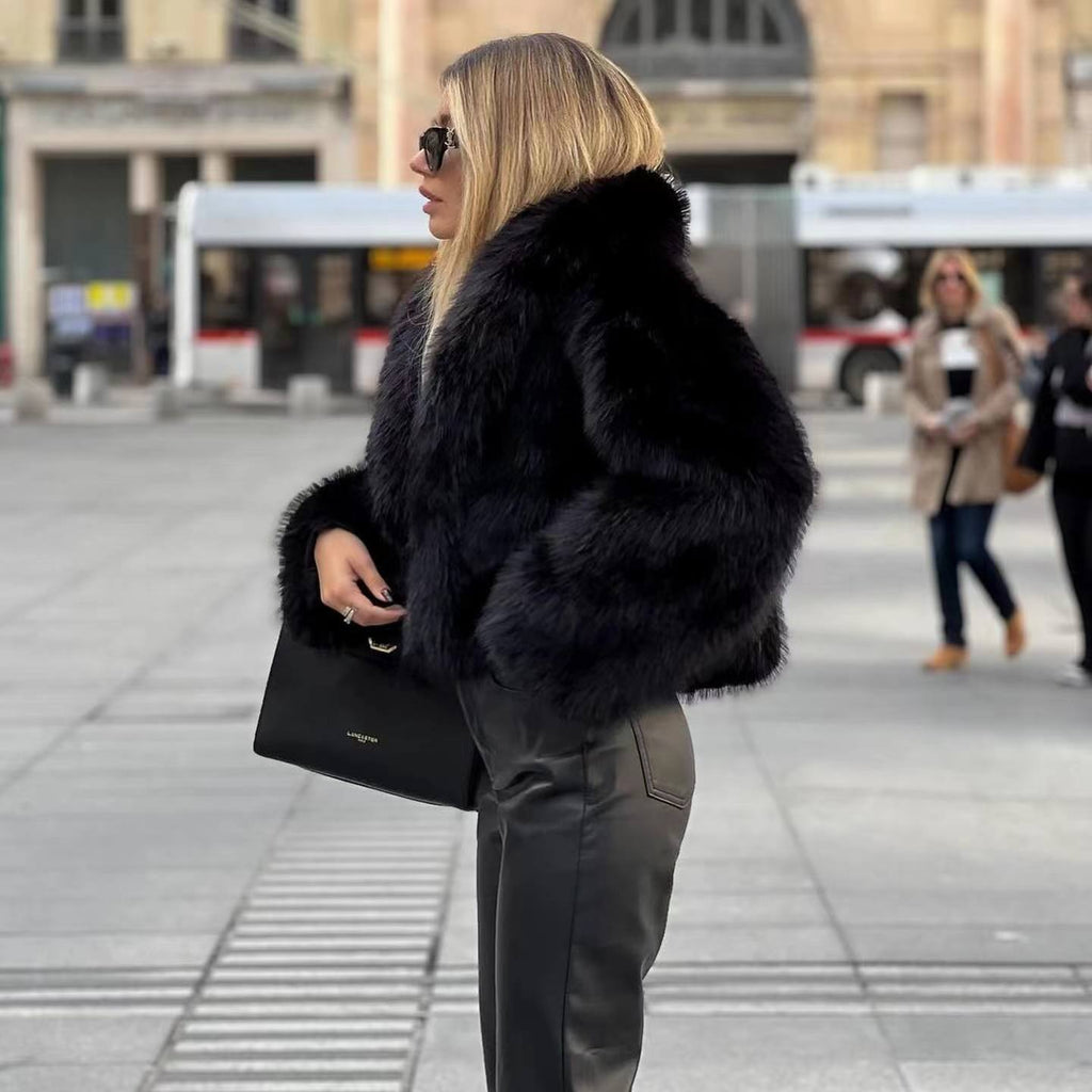 Celina – Luxuriöse Kunstpelz Jacke Damen