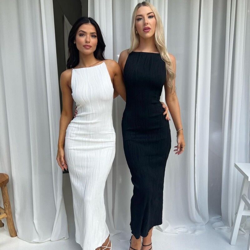 Selma – Damen Midikleid ärmellos mit figurbetontem Schnitt