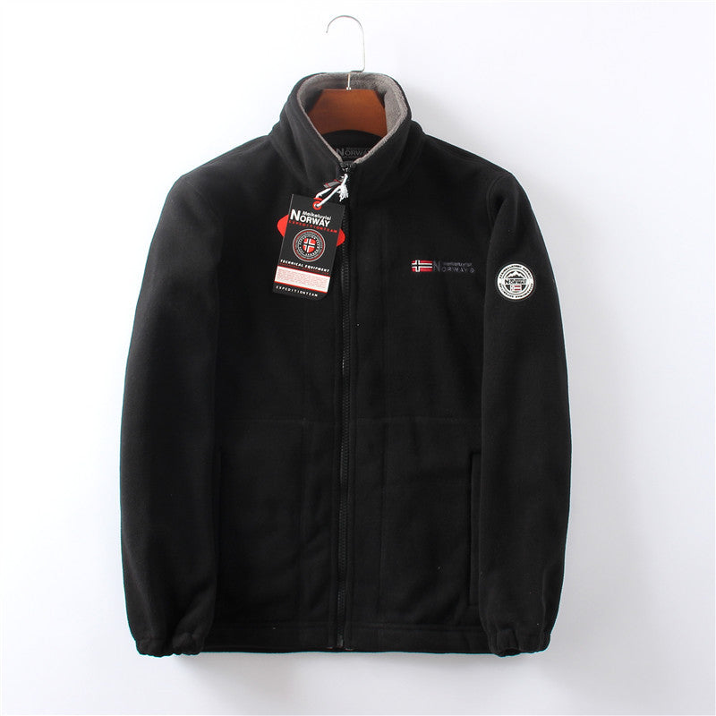 Lucas – Funktionale Herren Fleecejacke mit Stehkragen und Reißverschluss