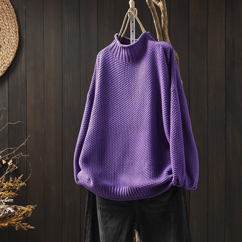 Laura – Damen-Strickpullover mit Weitfallender Ballon-Silhouette