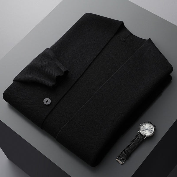 Milan – Strick-Cardigan mit Streifendetail für Herren
