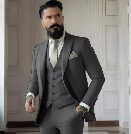 James – Eleganter Slim Fit Herren Dreiteiler Anzug