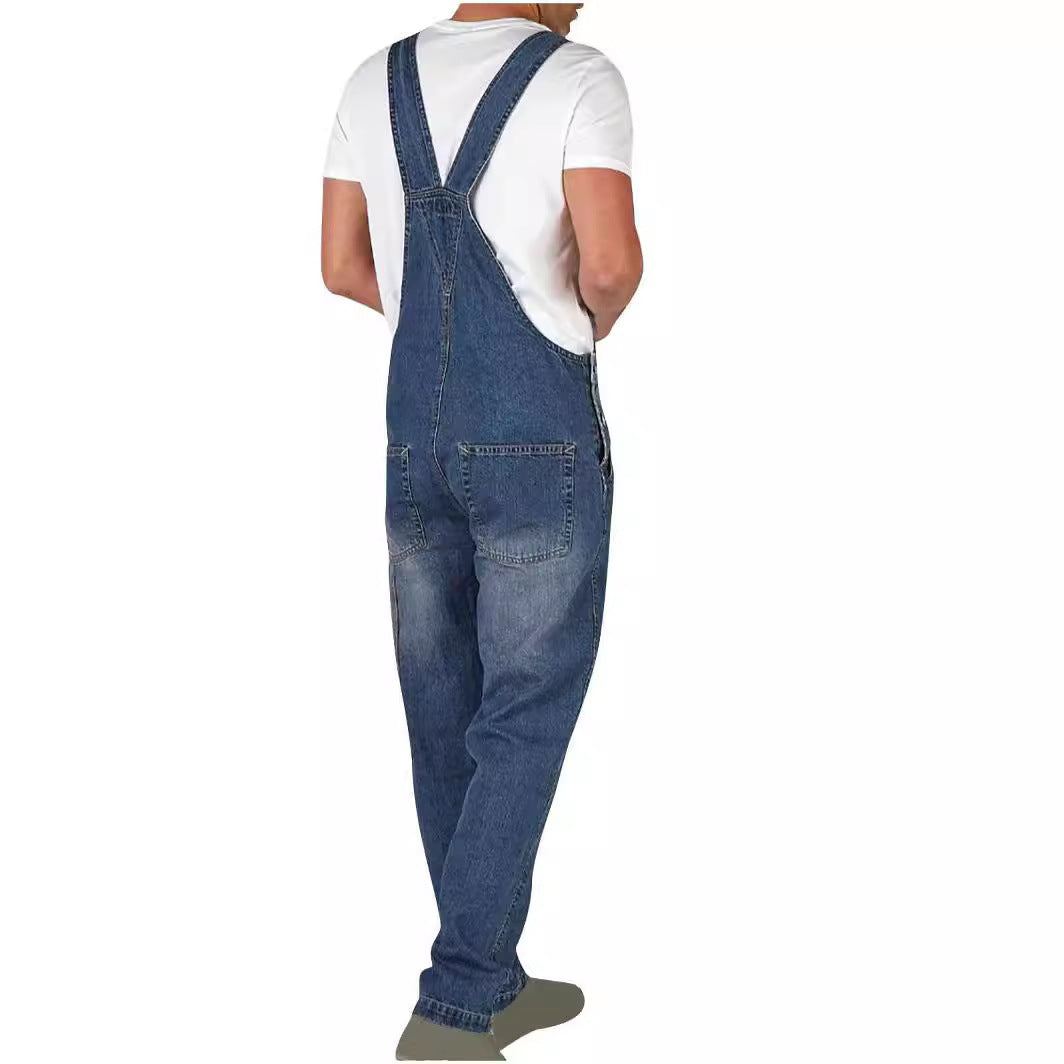 Jonas – Klassische Denim-Latzhose für Herren mit robustem Workwear-Design