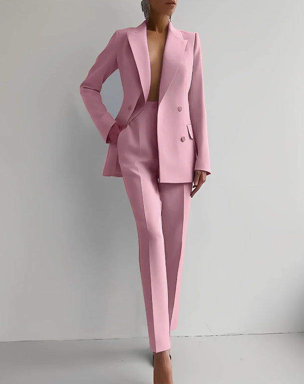 Elena – Eleganter Zweiteiliger Anzug Mit Blazer Und Schmaler Hose