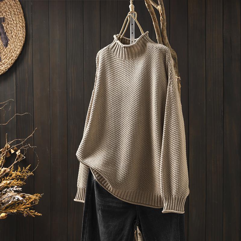 Laura – Damen-Strickpullover mit Weitfallender Ballon-Silhouette