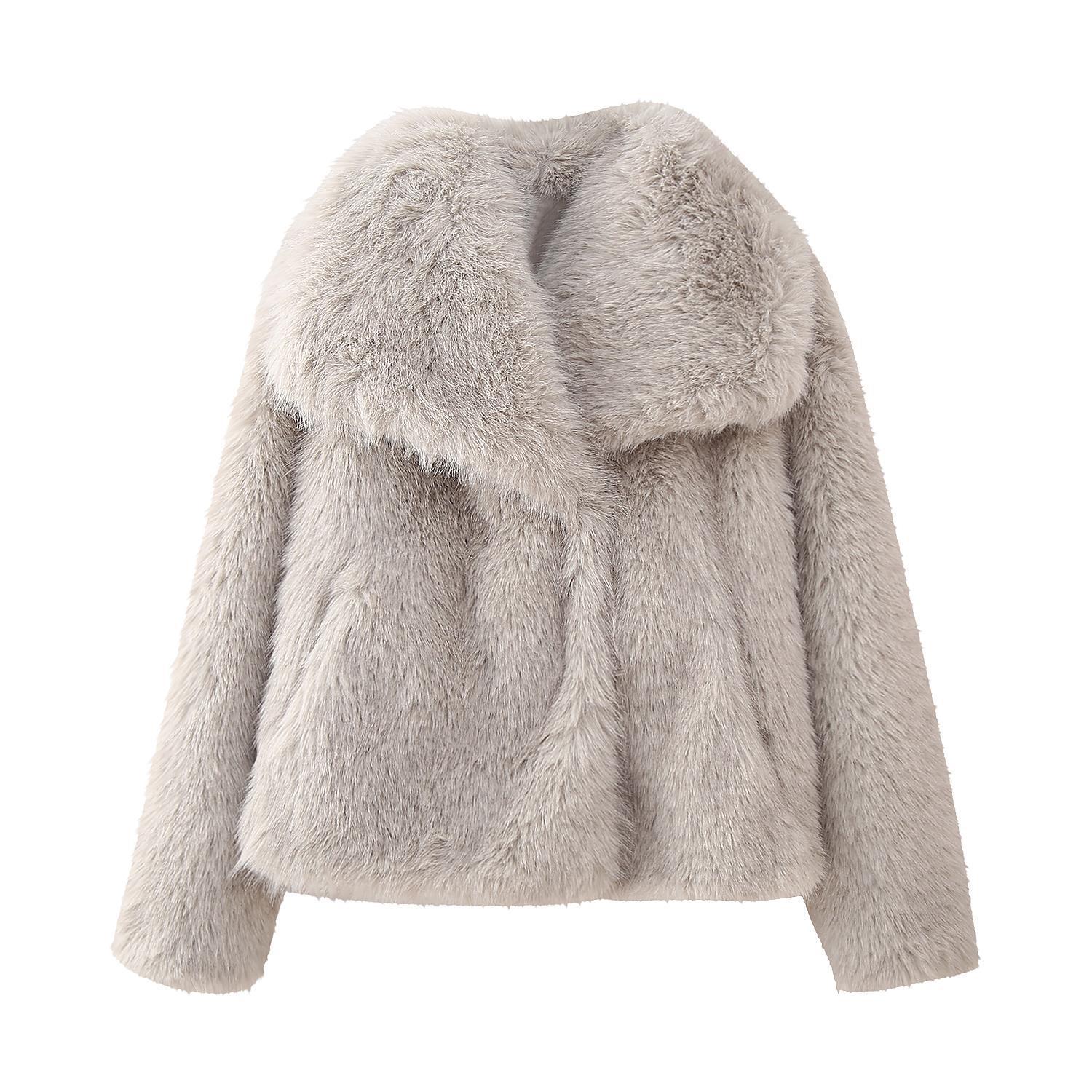 Celina – Luxuriöse Kunstpelz Jacke Damen
