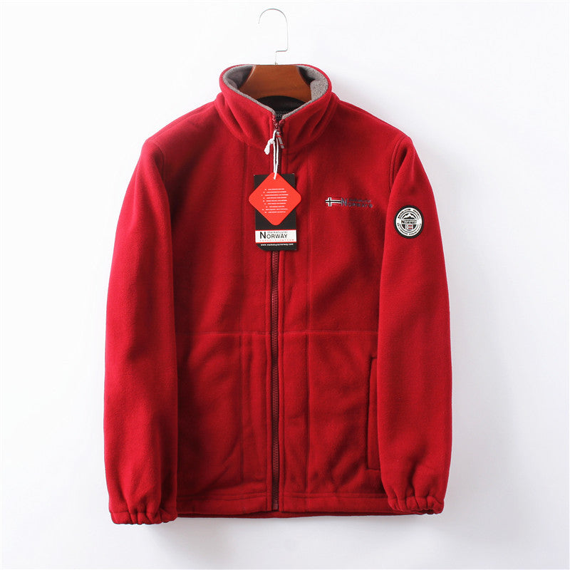 Lucas – Funktionale Herren Fleecejacke mit Stehkragen und Reißverschluss