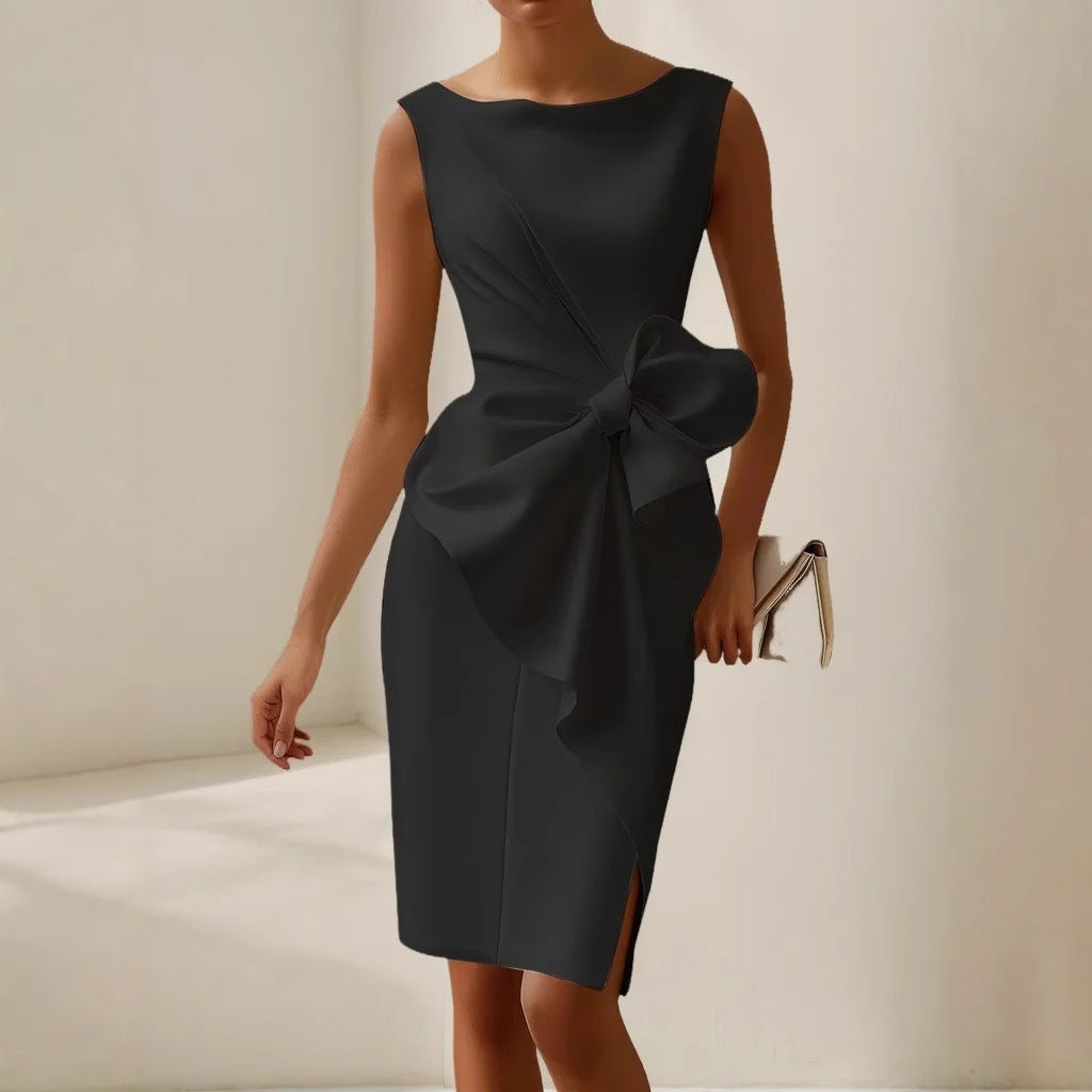 Sophie – Cocktailkleid mit Drapierung und Schleifendetail