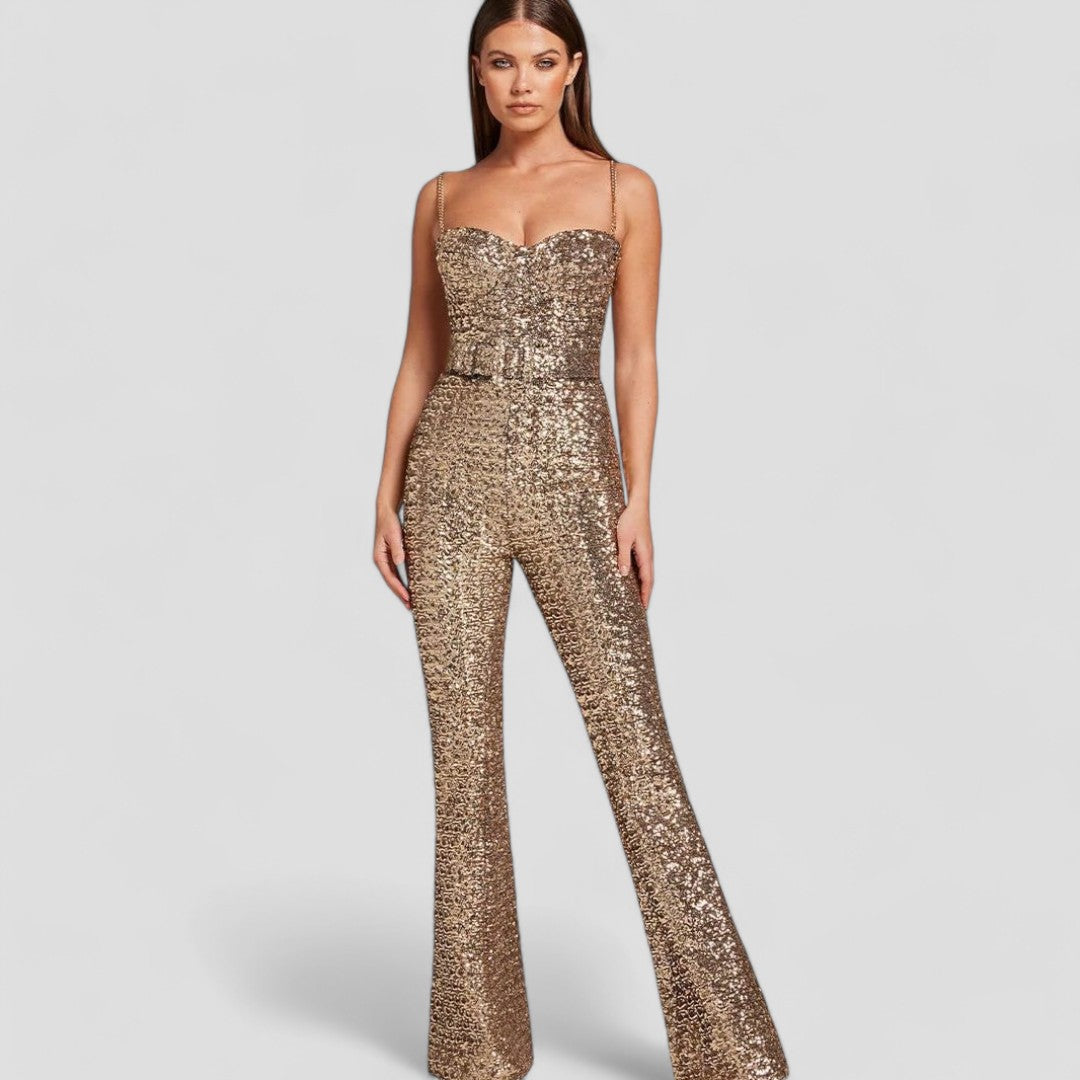 Sienna – Eleganter Pailletten-Jumpsuit für Damen