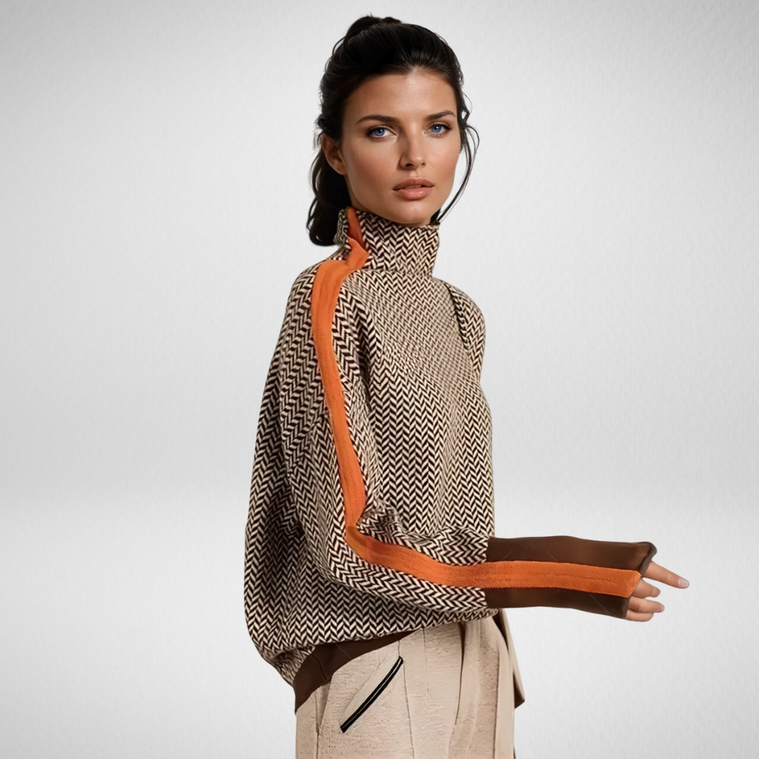Mila – Moderner Strickpullover mit Akzentdetails