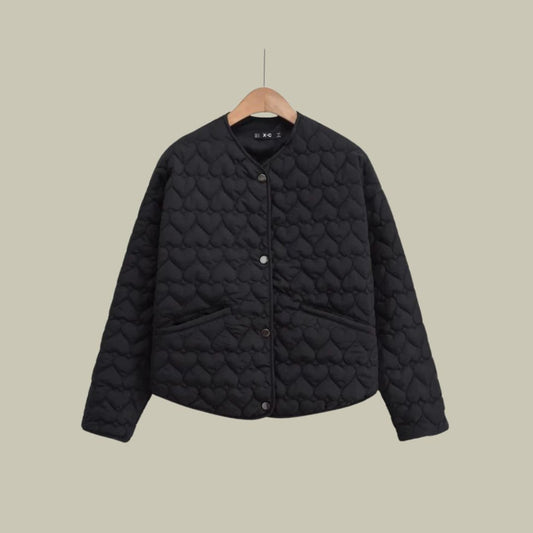 Alba – Elegante Damen Steppjacke mit herzförmiger Struktur