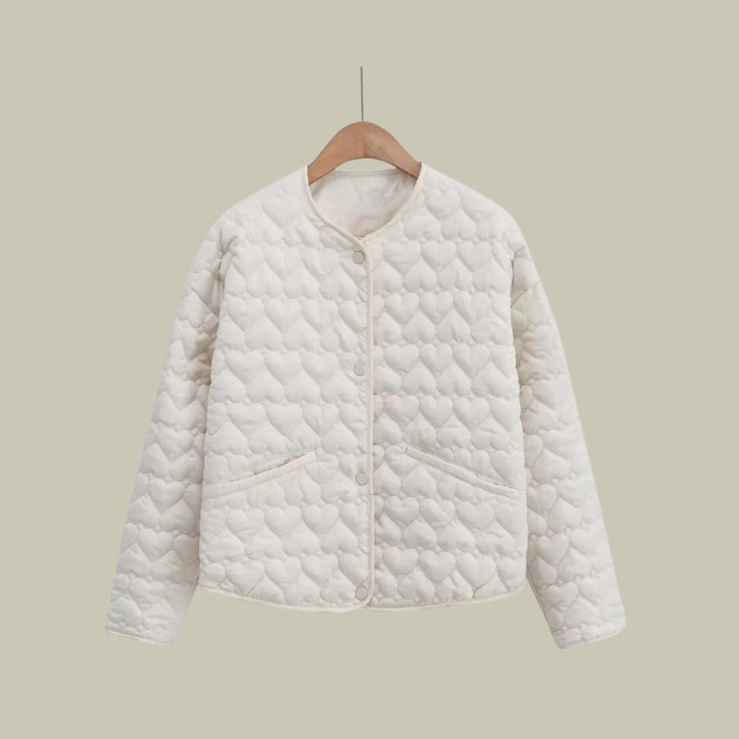 Alba – Elegante Damen Steppjacke mit herzförmiger Struktur