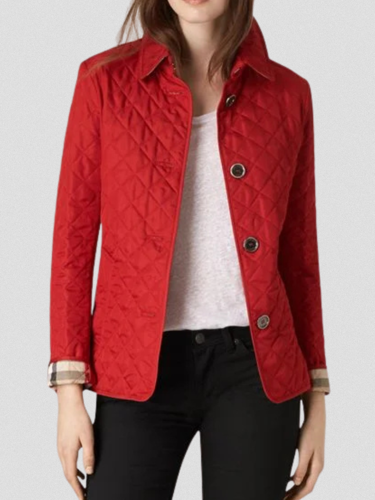 Lidia – Gestepfte Damen Übergangsjacke mit Taillenriegel