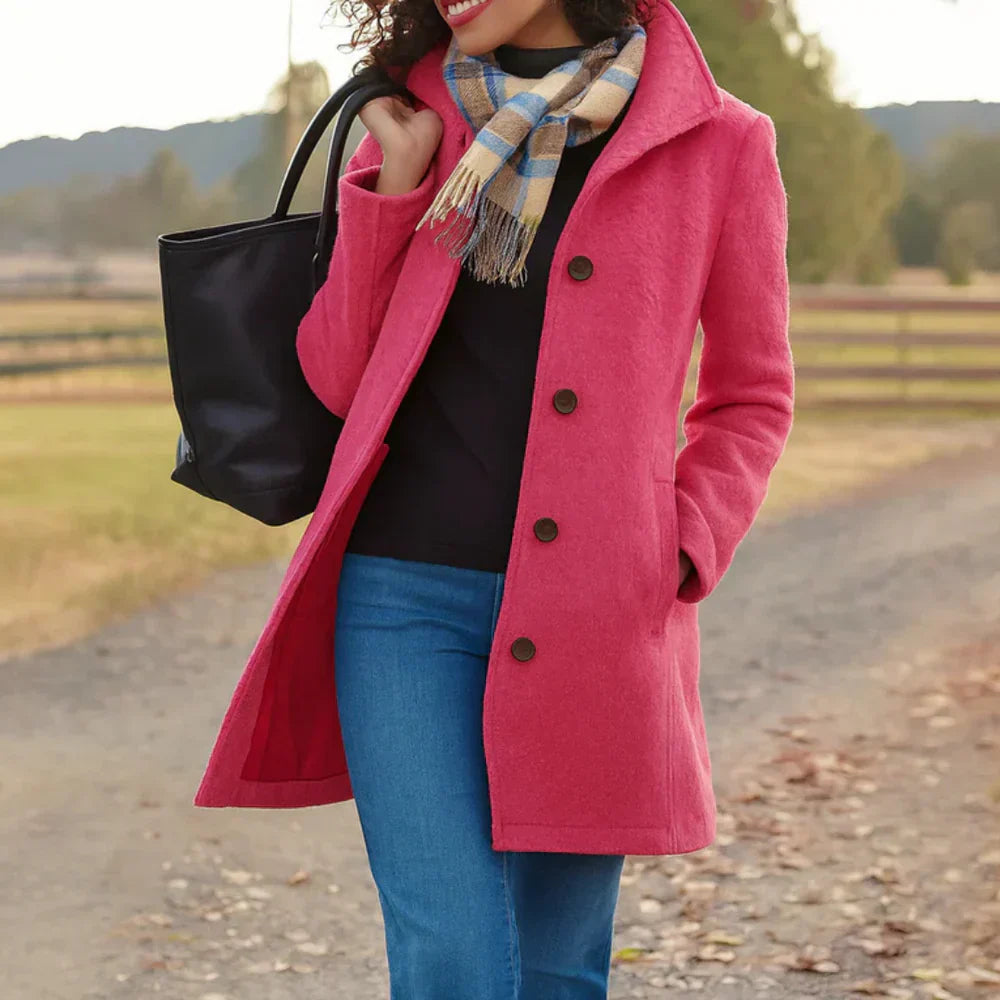 Hazel – Eleganter Wollmantel für Damen