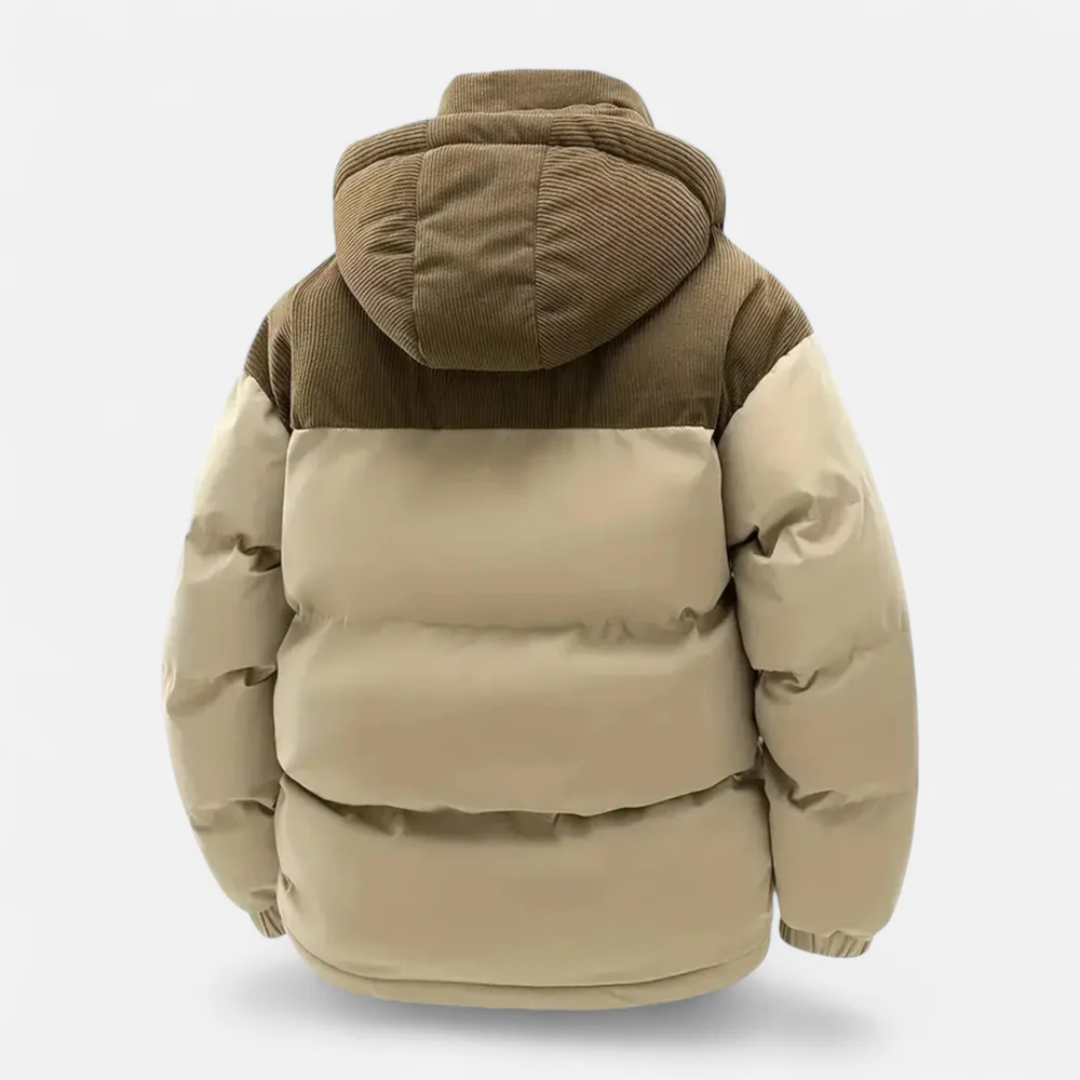 Álvaro – Modische Stepp Herren Winterjacke mit Kapuze