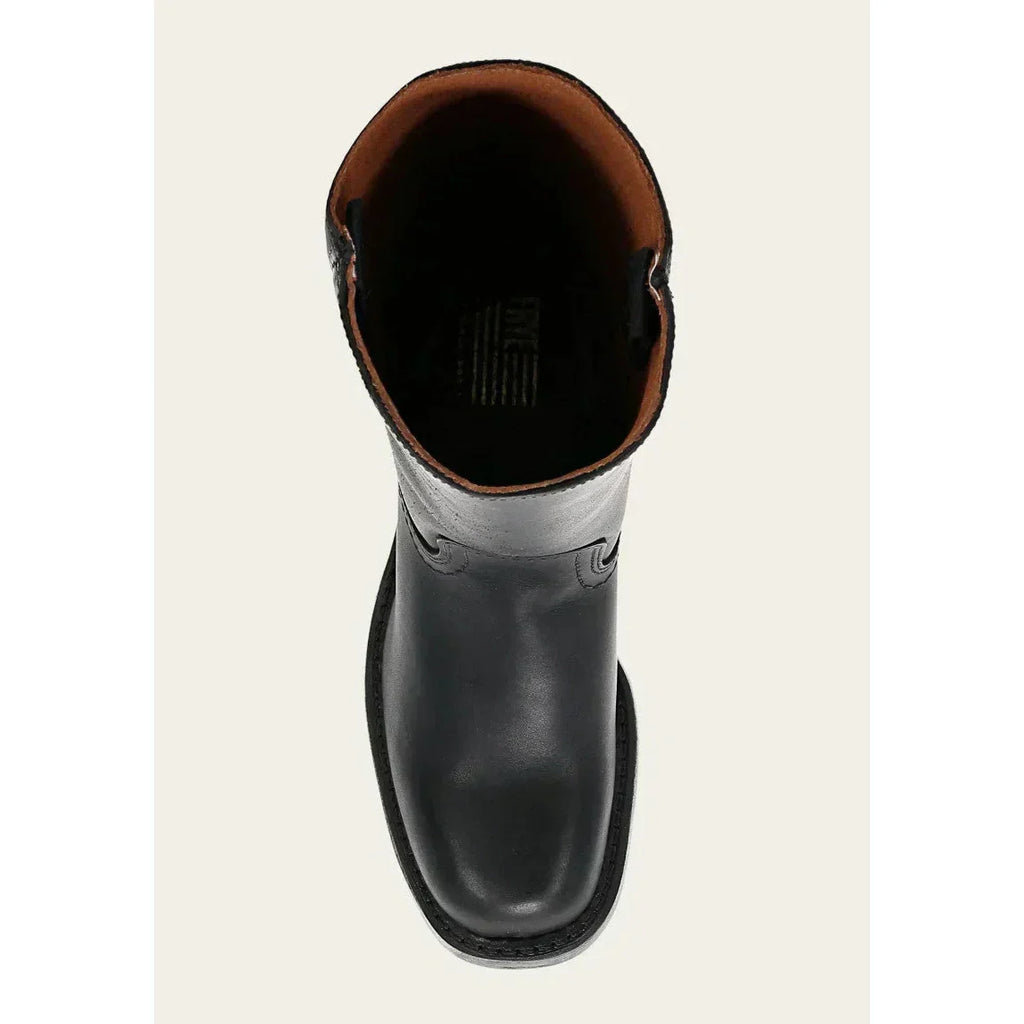 Alva – Damen Lederstiefel in Braun mit Blockabsatz