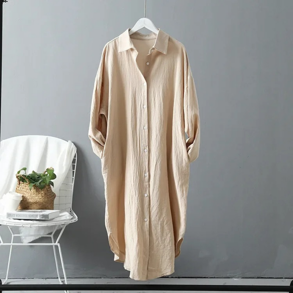 Stylische Damenjacke mit Knopfverschluss und lässigem, langem Schnitt von J&B - 7 - Annoboutique