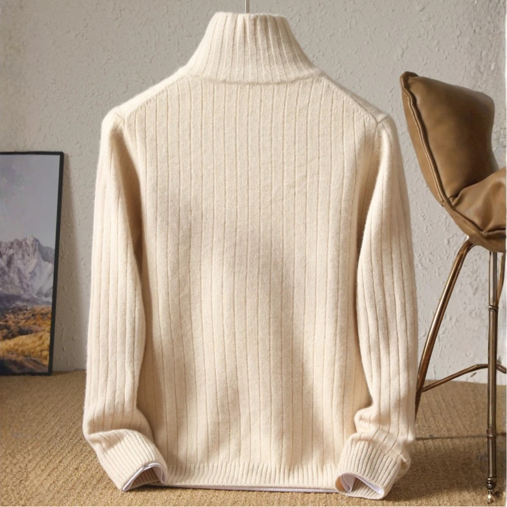 Oliver – Eleganter Strick-Zip-Pullover für Herren im modernen Winter-Look
