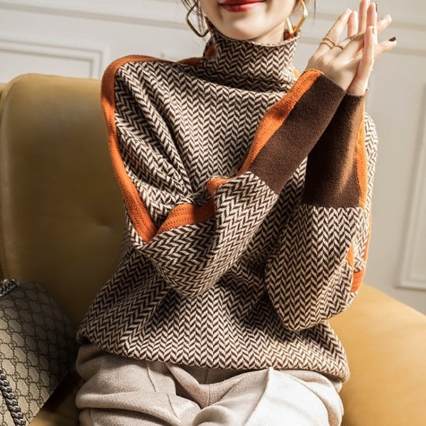 Mila – Moderner Strickpullover mit Akzentdetails