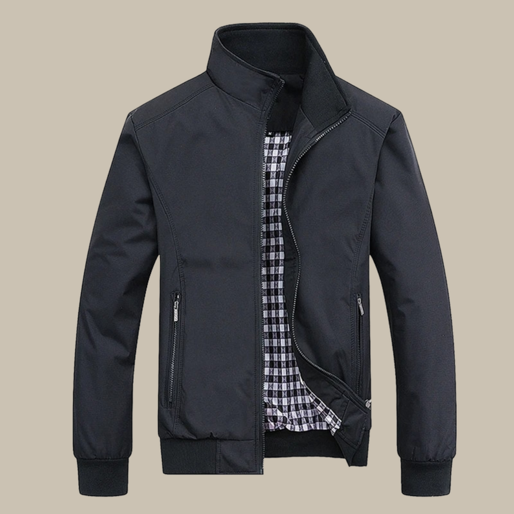 Lorenzo – Herrenjacke aus Baumwolle mit Stehkragen für den Übergang