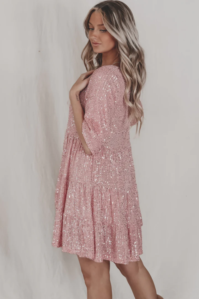 Carmen – Funkelndes Party-Babydoll Kleid