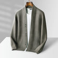 Sergio – Moderner strukturierter Herren Cardigan mit offener Front