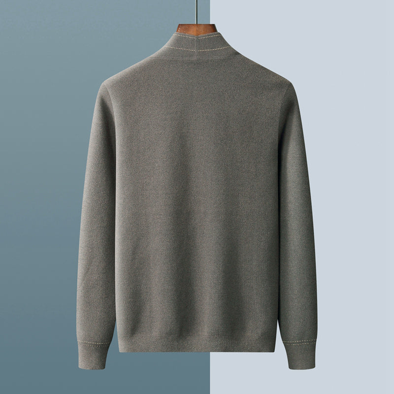 Sergio – Moderner strukturierter Herren Cardigan mit offener Front