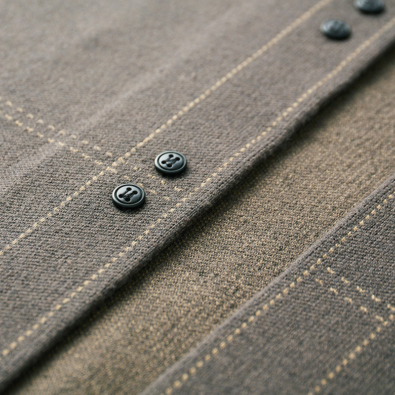 Sergio – Moderner strukturierter Herren Cardigan mit offener Front
