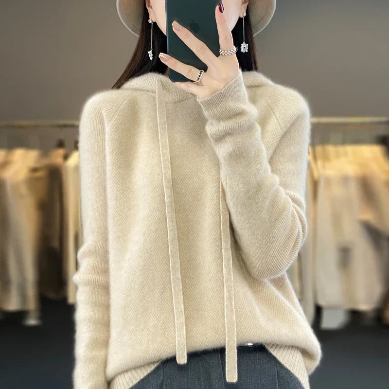 Maja – Weicher Strickhoodie im eleganten Winter-Casual-Look für Damen