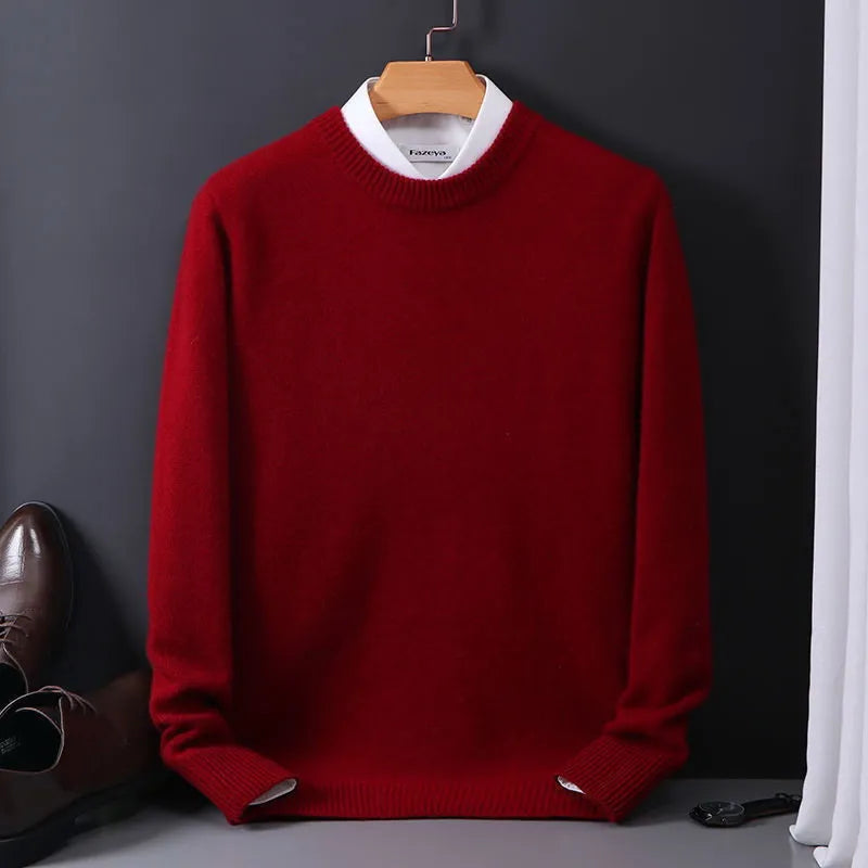 Mark - Herren Pullover Strickpullover Rundhals Wintermode