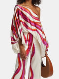 Damen Zweiteiliges Outfit: Off-Shoulder Top und Weite Hose - J&B - 2 - Annoboutique