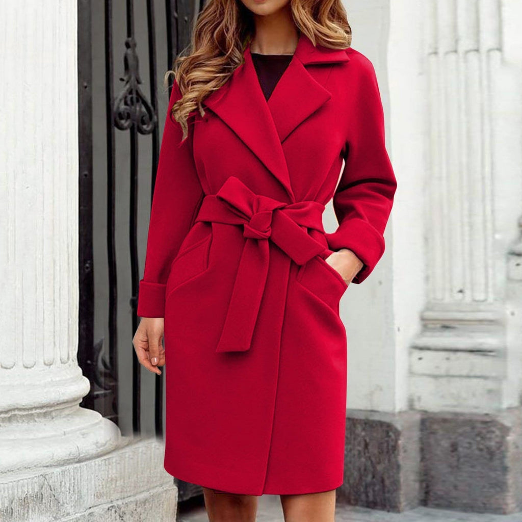 Karina | Langer Kaschmir-Trenchcoat mit Knopfsystem in kräftigen Farben