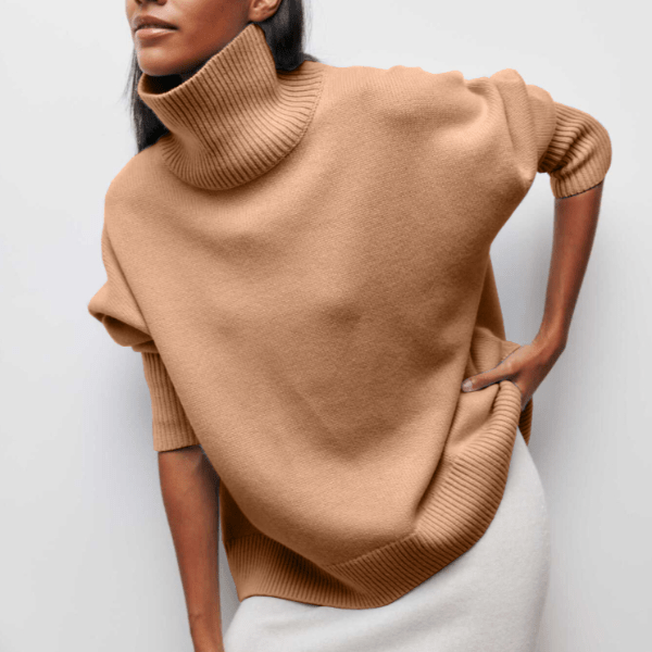 Isabelle - Damenpullover Wolle mit Rollkragen und Oversize-Schnitt