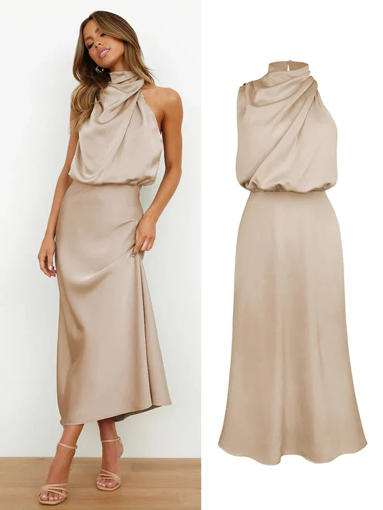Elena - Damen Satin Abendkleid stilvoll