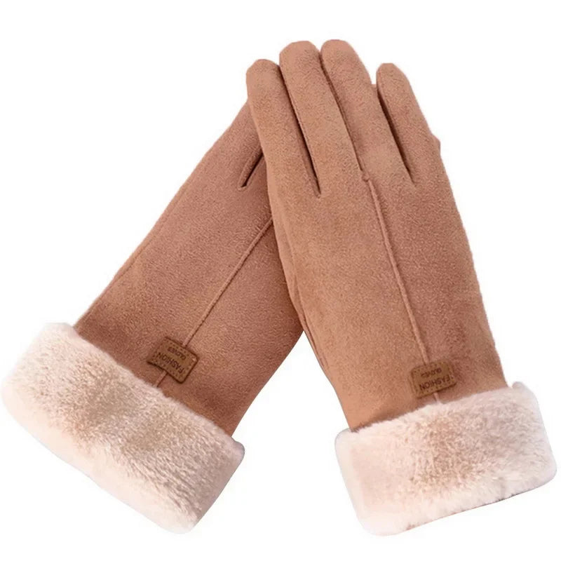 Damen Winterhandschuhe – Warme Touchscreen Thermo-Handschuhe mit Fleece-Futter | Winddichte Weiche Handschuhe für Outdoor & Wandern Kaufschwan®