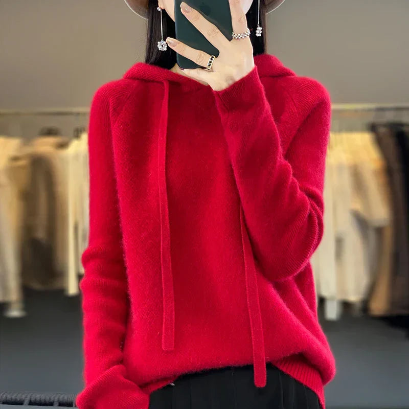 Maja – Weicher Strickhoodie im eleganten Winter-Casual-Look für Damen