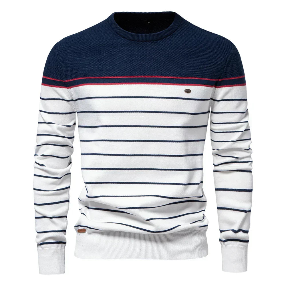 Kacper – Maritimer Herrenpullover mit Streifenmuster