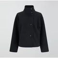 norava jas navy blauw gestyled met jeans