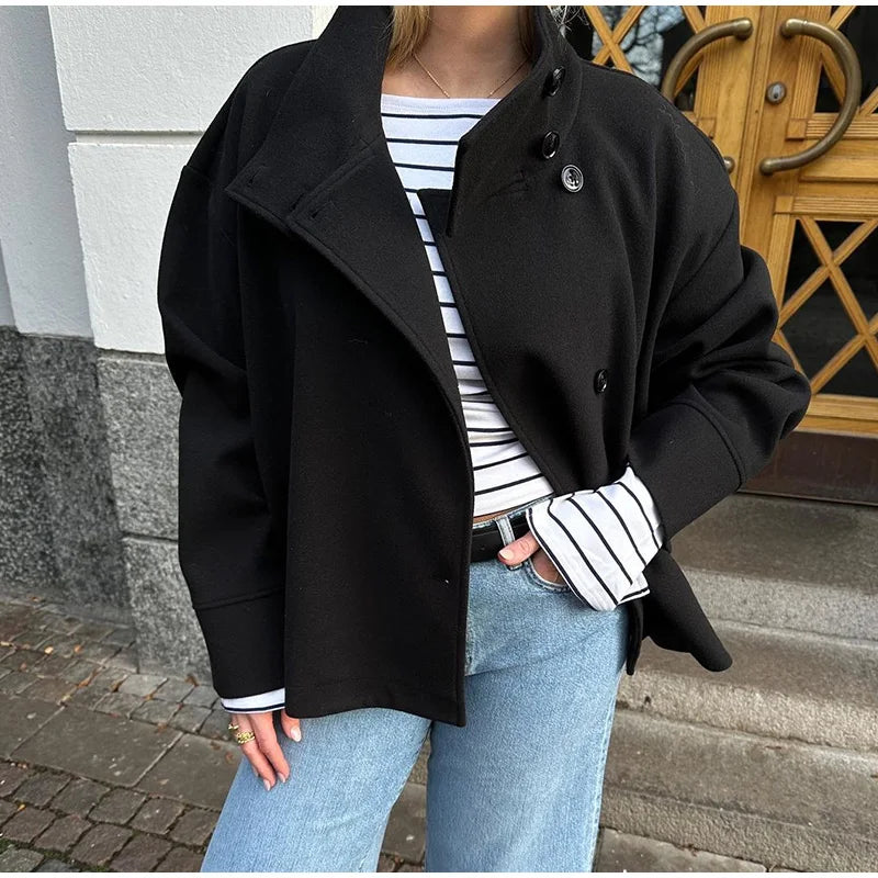 Liana – Elegante Kurzjacke mit Stehkragen Damen