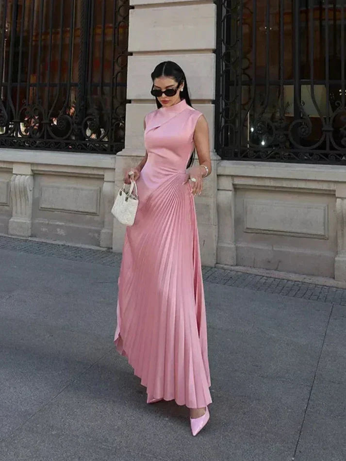 Elena - Langes Plisseekleid für Damen