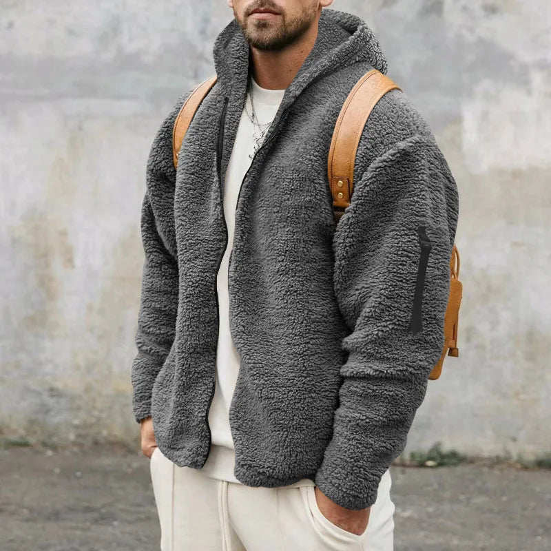 Noah – Fleece-Teddyjacke mit Kapuze für Herren