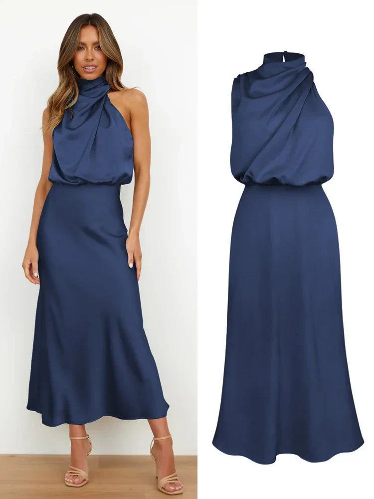 Elena - Damen Satin Abendkleid stilvoll