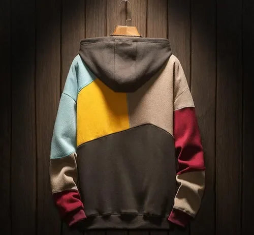 Oliver – Moderner Patchwork Herren Hoodie mit Kapuze