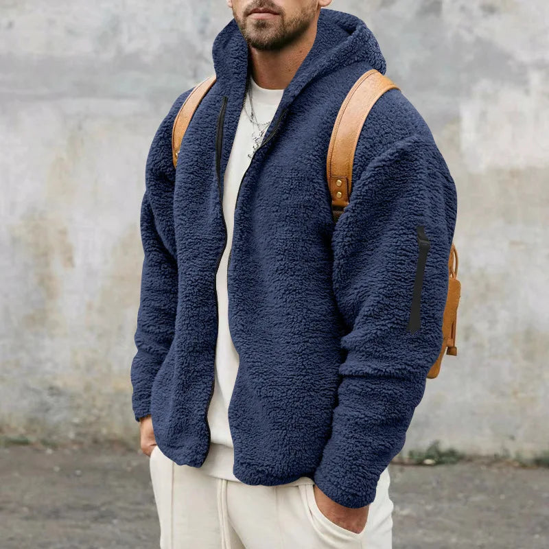 Noah – Fleece-Teddyjacke mit Kapuze für Herren